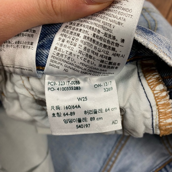 Levi’s 501 Shorts in Wavline Blue Size 25 - Picture 4 of 4